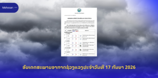 ອັບເດດສະພາບອາກາດຊ່ວງແລງປະຈໍາວັນທີ 17 ກັນຍາ 2026
